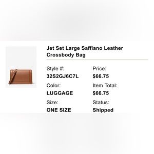 Michael Kors Jet Set Large Saffiano Leather Crossbody